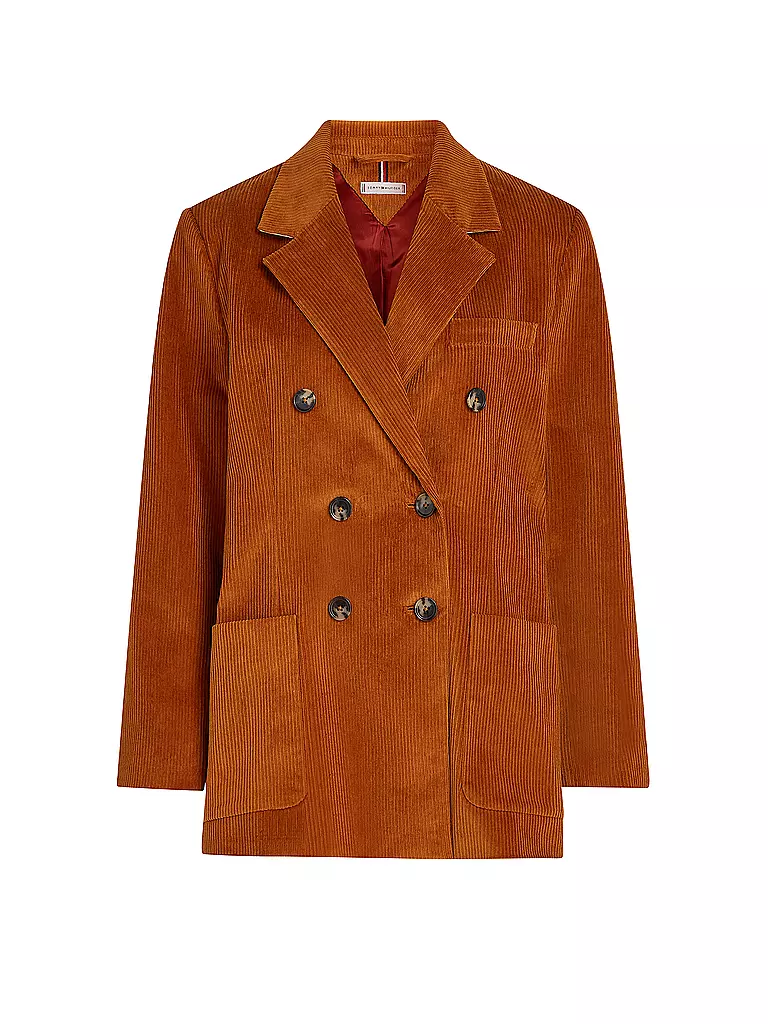 TOMMY HILFIGER | Cord Blazer Relaxed Fit | Arancione