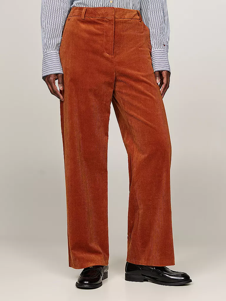 TOMMY HILFIGER | Cordhose Relaxed Straight Fit | Arancione