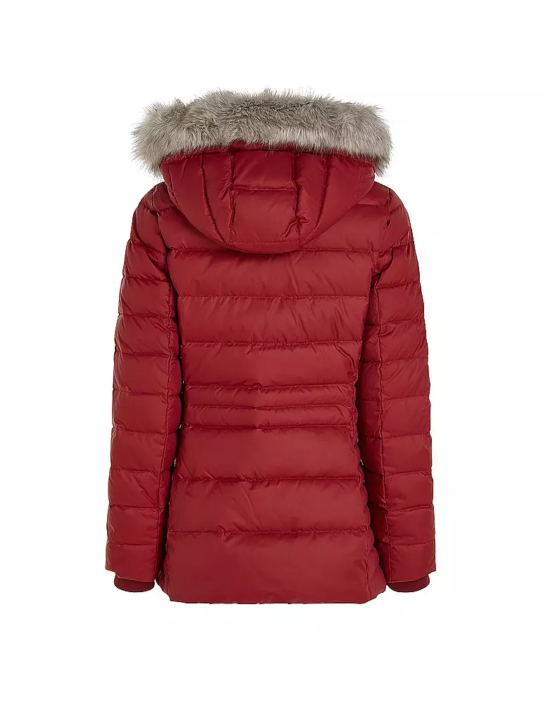 TOMMY HILFIGER | Daunensteppjacke | Rosso scuro