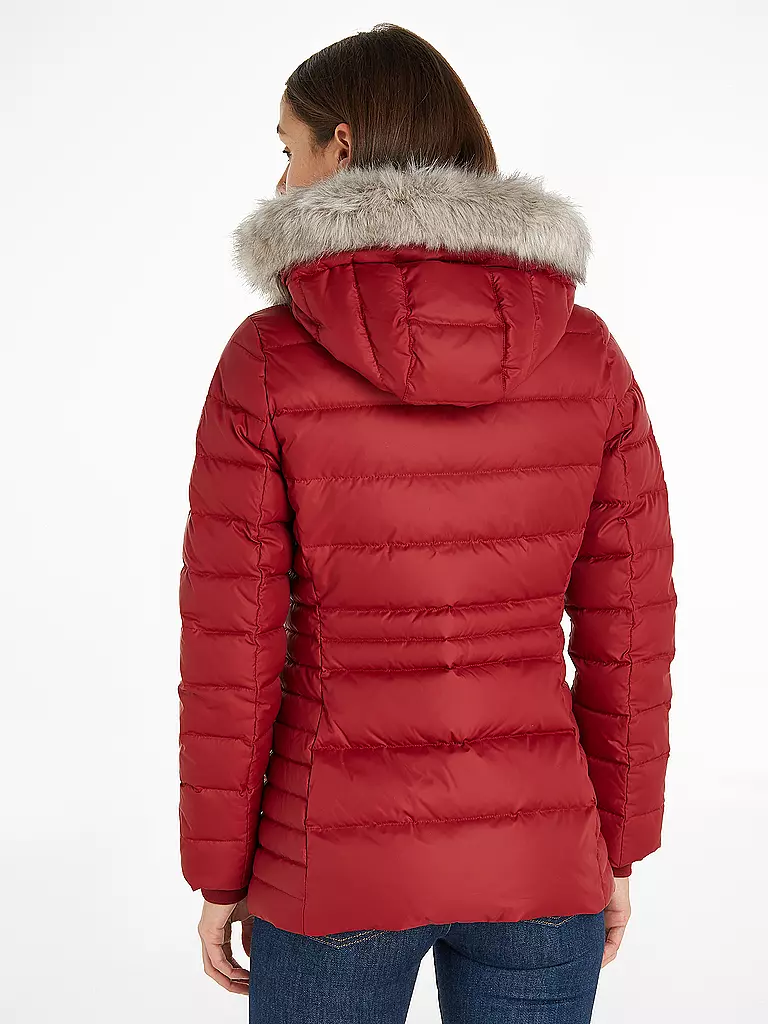TOMMY HILFIGER | Daunensteppjacke | Rosso scuro