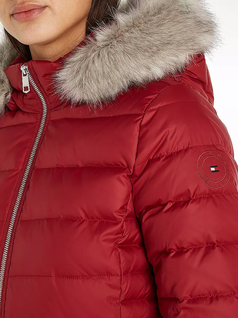 TOMMY HILFIGER | Daunensteppjacke | Rosso scuro