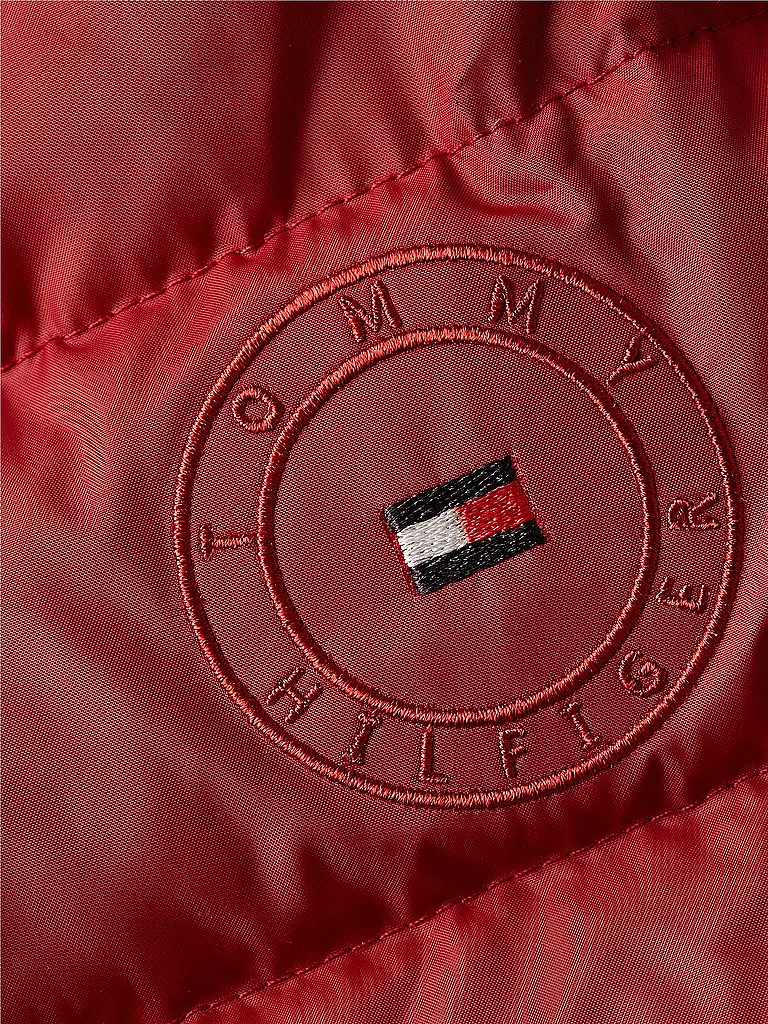 TOMMY HILFIGER | Daunensteppjacke | Rosso scuro