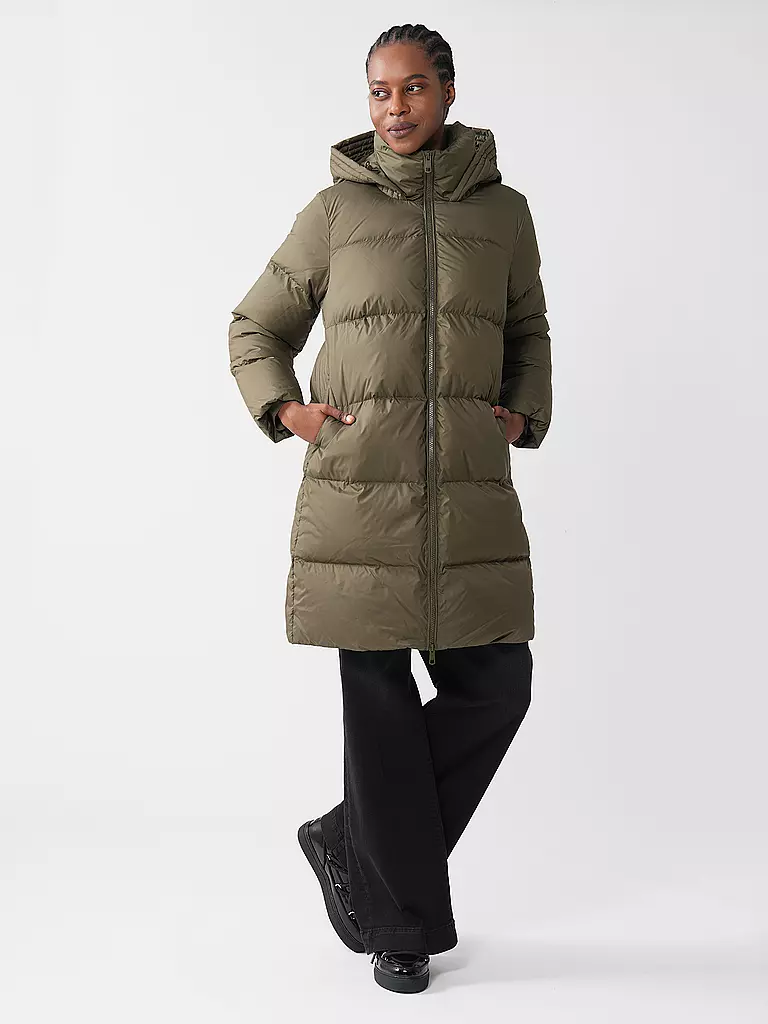 TOMMY HILFIGER | Daunensteppmantel | Oliva