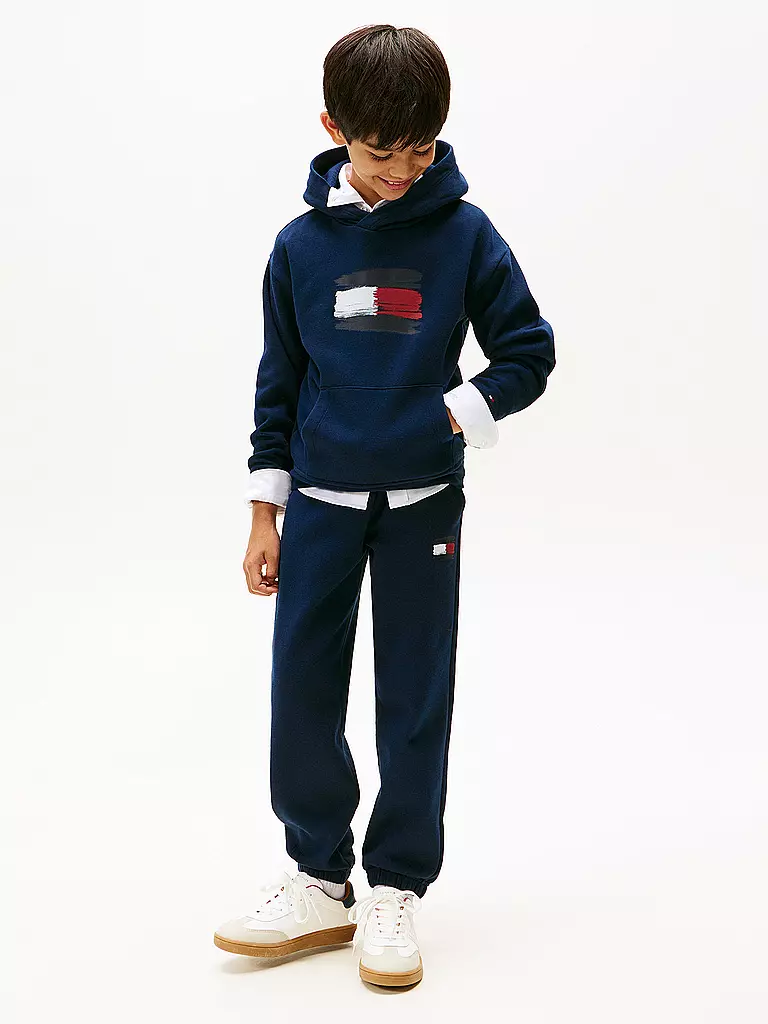 TOMMY HILFIGER | Felpa con cappuccio - Hoodie da ragazzo | Blu scuro