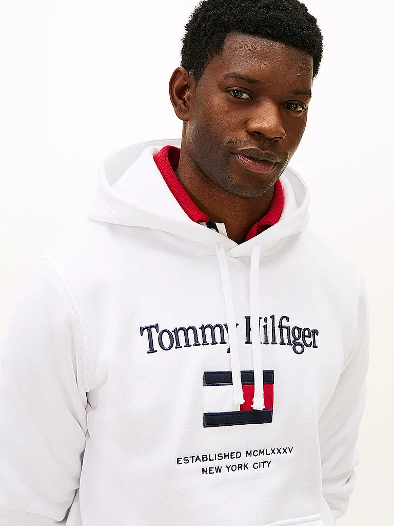 TOMMY HILFIGER | Felpa con cappuccio - Hoodie | Bianco