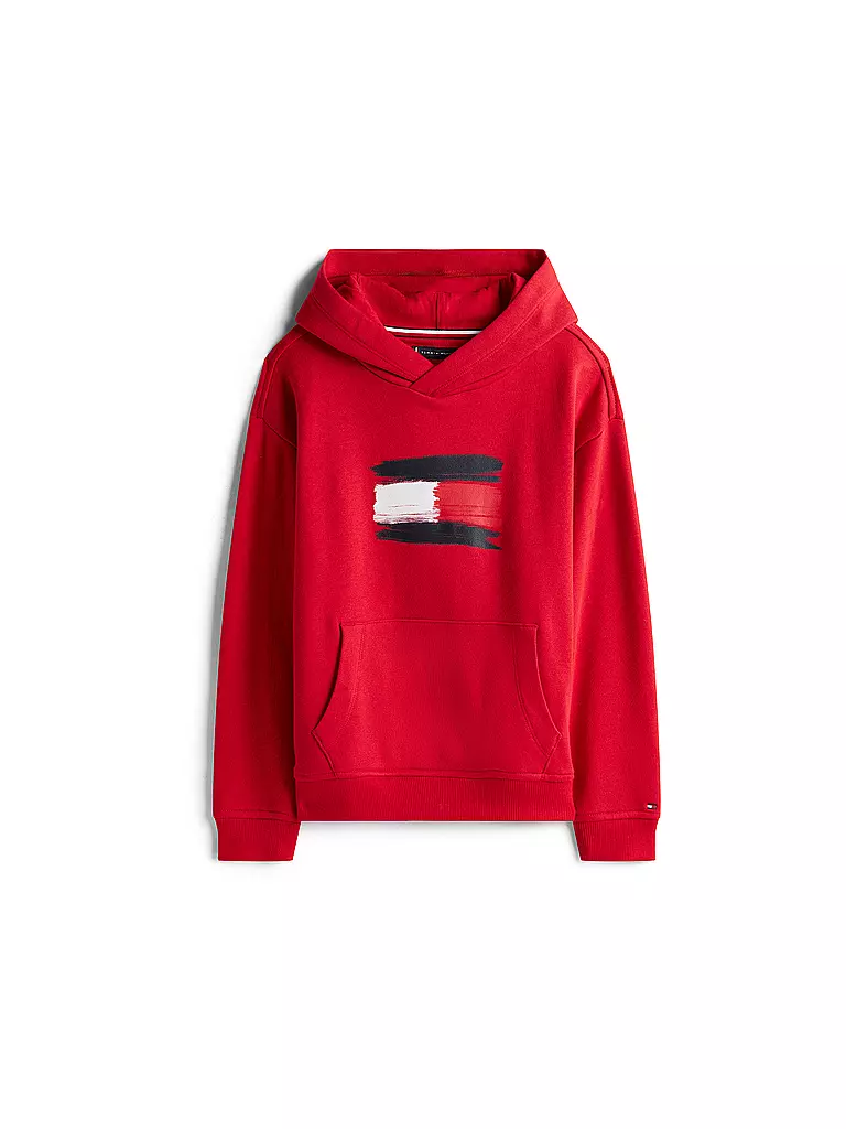 TOMMY HILFIGER | Felpa con cappuccio da ragazzo - Hoodie | Rosso