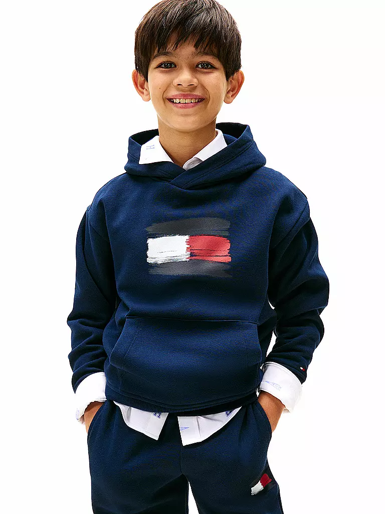 TOMMY HILFIGER | Felpa con cappuccio da ragazzo - Hoodie | Blu scuro