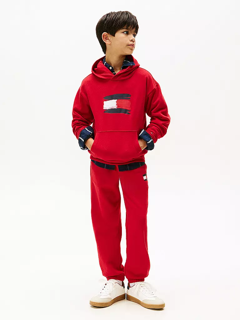 TOMMY HILFIGER | Felpa con cappuccio da ragazzo - Hoodie | Rosso