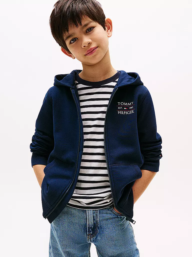 TOMMY HILFIGER | Felpa con cappuccio da ragazzo | Blu scuro