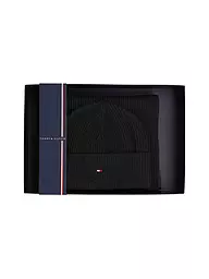 TOMMY HILFIGER | Geschenkset Mütze und Schal | Nero
