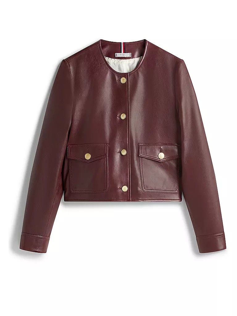 TOMMY HILFIGER | Giacca di pelle | Rosso scuro