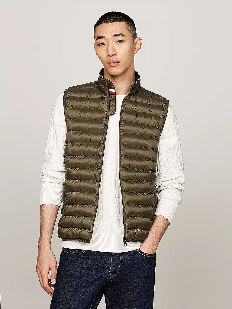 TOMMY HILFIGER | Gilet trapuntato | Oliva