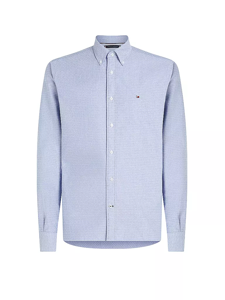 TOMMY HILFIGER | Hemd Regular Fit DOBBY | Blu chiaro