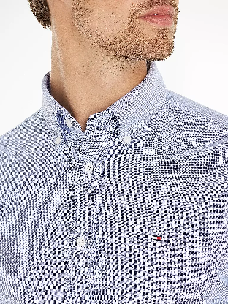 TOMMY HILFIGER | Hemd Regular Fit DOBBY | Blu chiaro