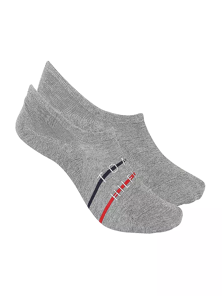 TOMMY HILFIGER | Herren Füsslinge 2er Pkg mid grey melange | Grigio