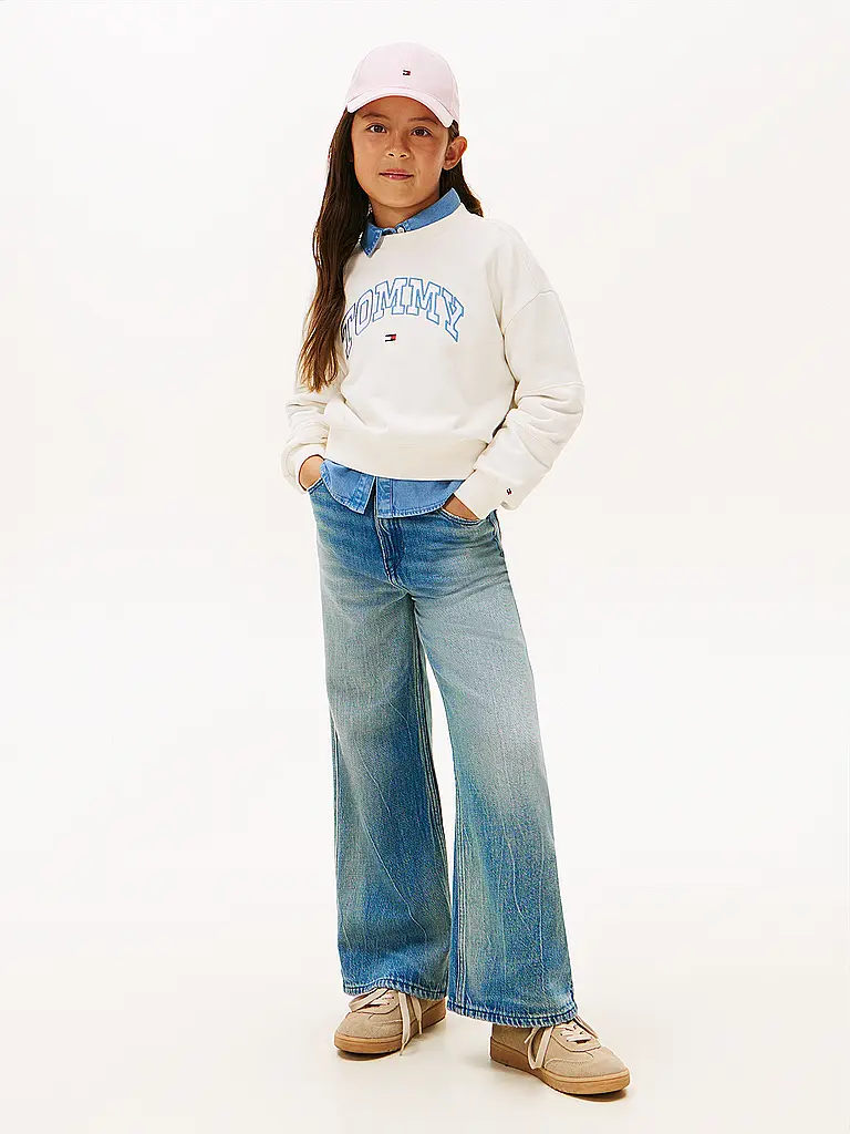 TOMMY HILFIGER | Jeans Wide Fit da ragazza | Blu
