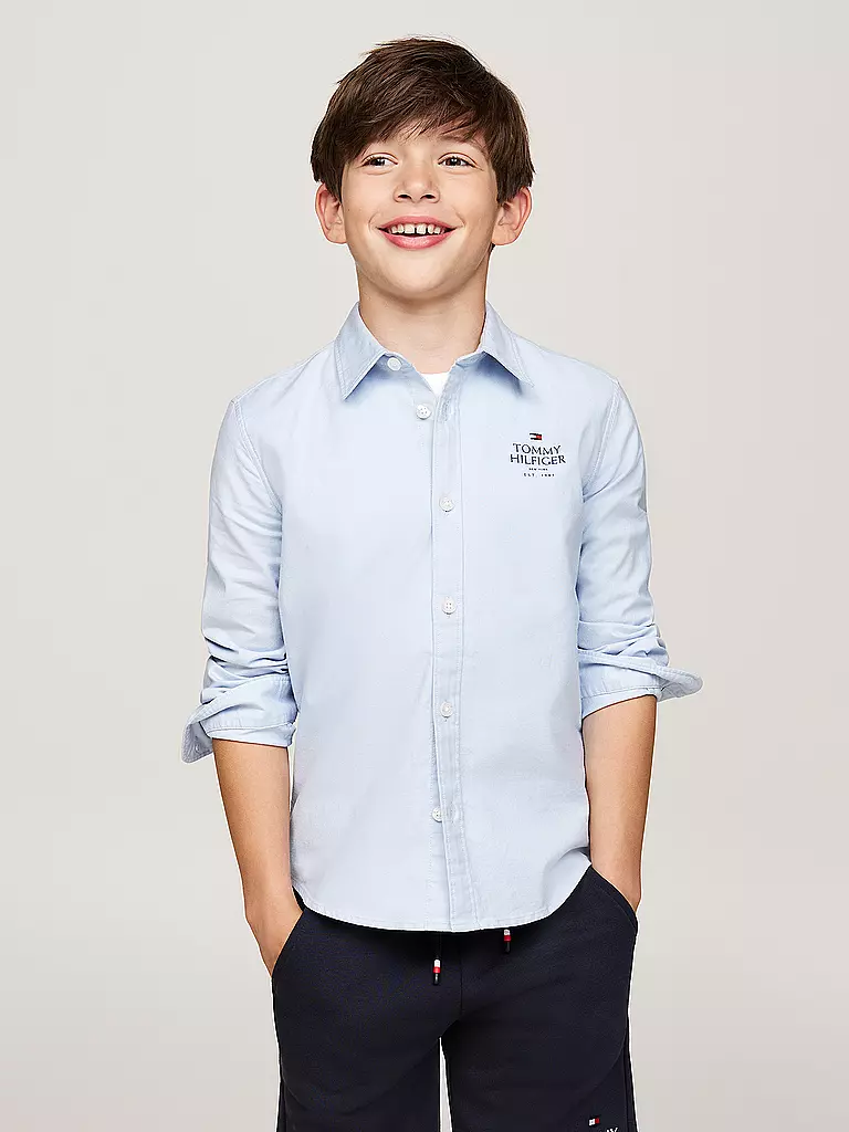 TOMMY HILFIGER | Jungen Hemd  | Blu chiaro