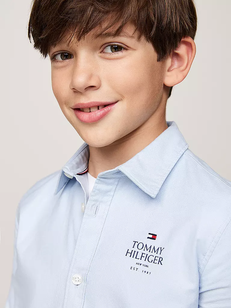TOMMY HILFIGER | Jungen Hemd  | Blu chiaro