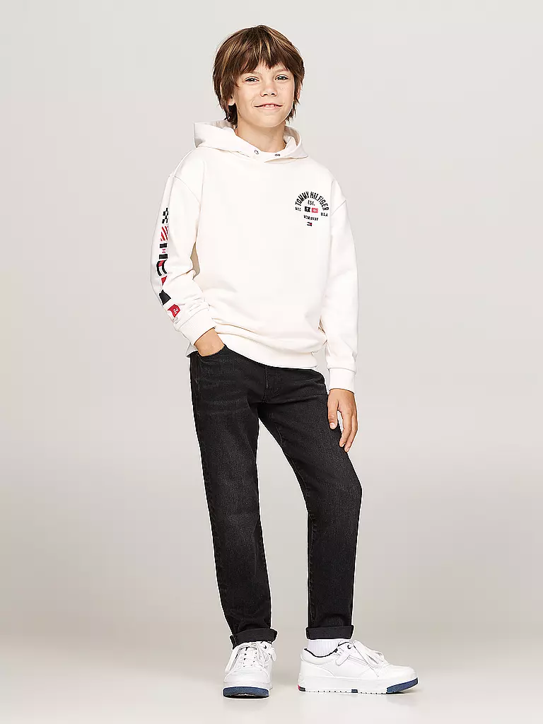 TOMMY HILFIGER | Jungen Hoodie | Bianco