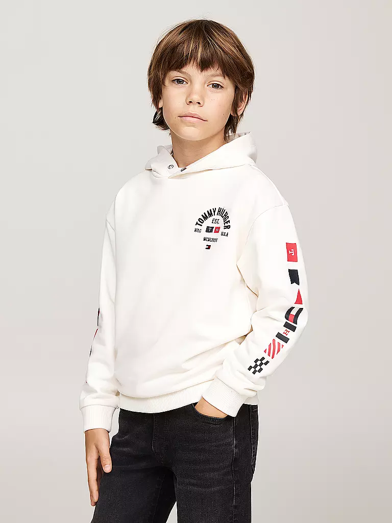 TOMMY HILFIGER | Jungen Hoodie | Bianco