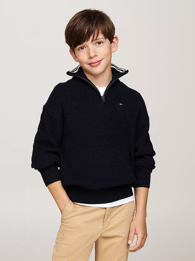 TOMMY HILFIGER | Jungen Pullover  | Blu scuro