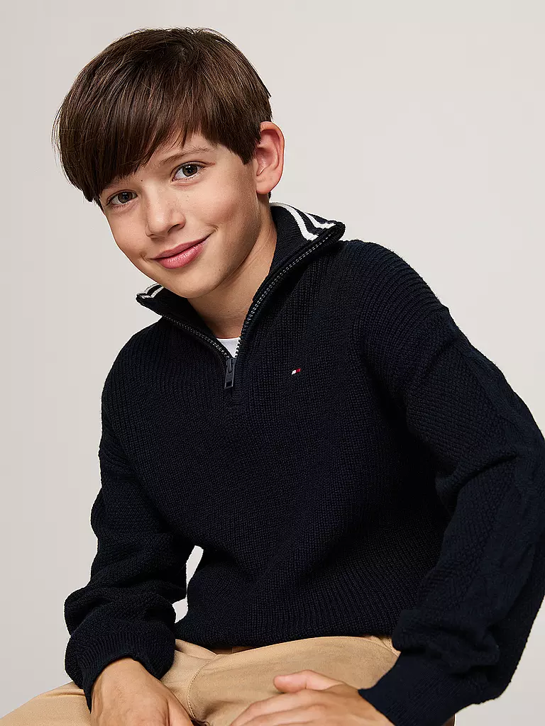 TOMMY HILFIGER | Jungen Pullover  | Blu scuro