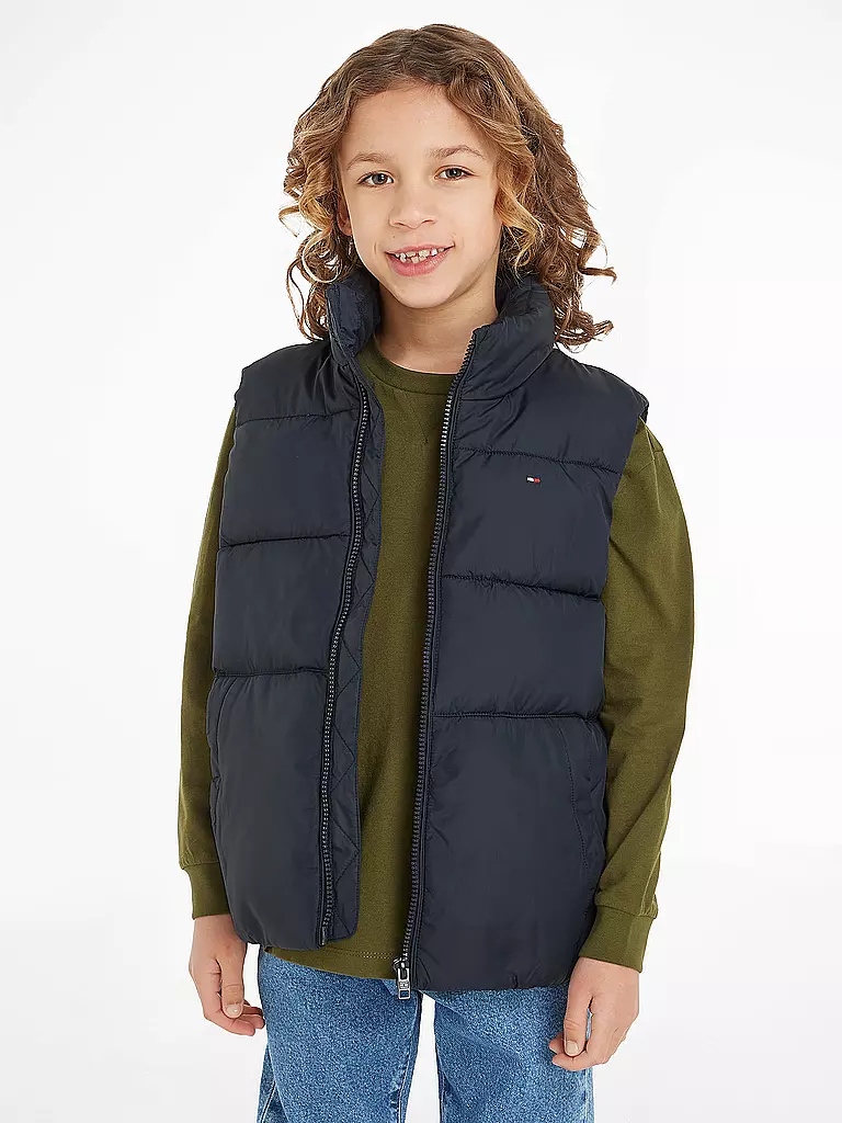 TOMMY HILFIGER | Jungen Steppgilet | Blu scuro