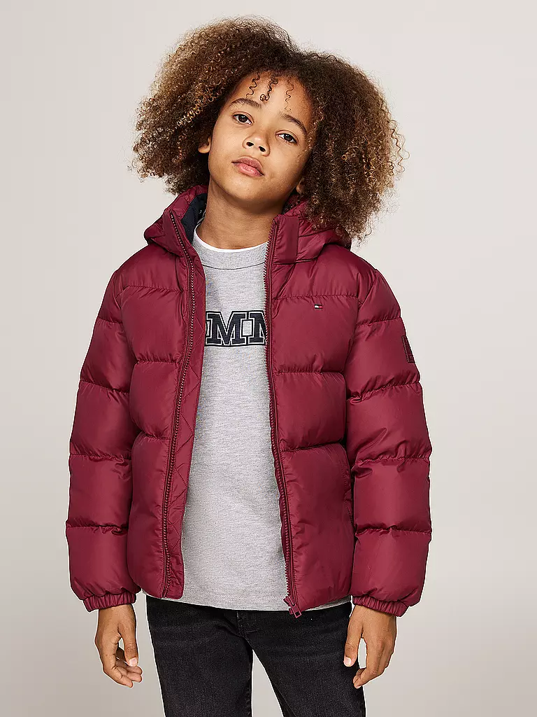 TOMMY HILFIGER | Jungen Steppjacke | Rosso scuro