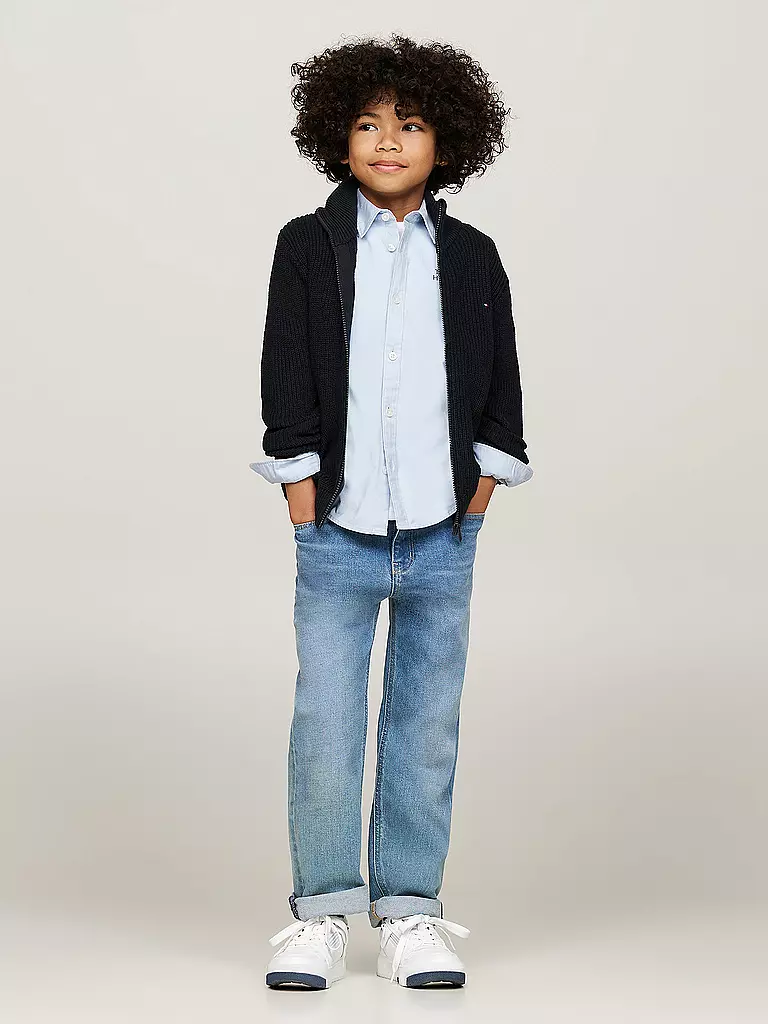 TOMMY HILFIGER | Jungen Strickjacke | Blu scuro