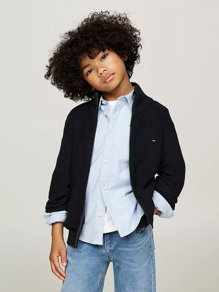 TOMMY HILFIGER | Jungen Strickjacke | Blu scuro