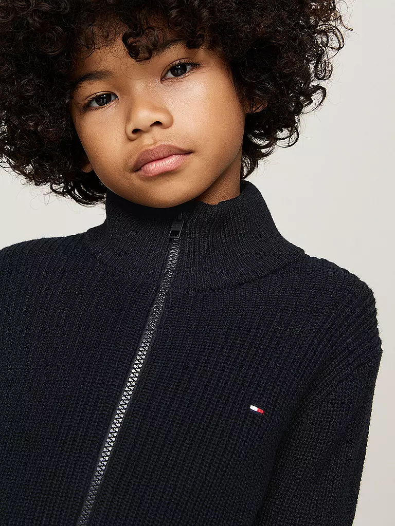 TOMMY HILFIGER | Jungen Strickjacke | Blu scuro