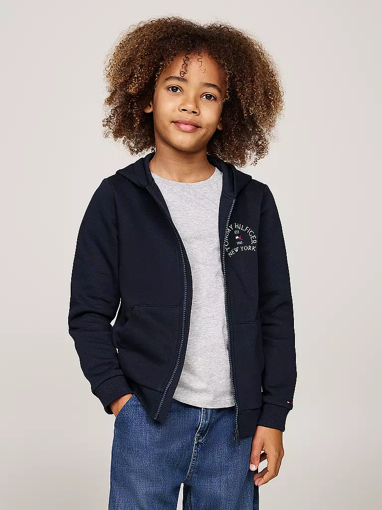 TOMMY HILFIGER | Jungen Sweatjacke | Blu scuro