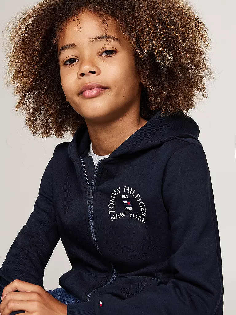 TOMMY HILFIGER | Jungen Sweatjacke | Blu scuro