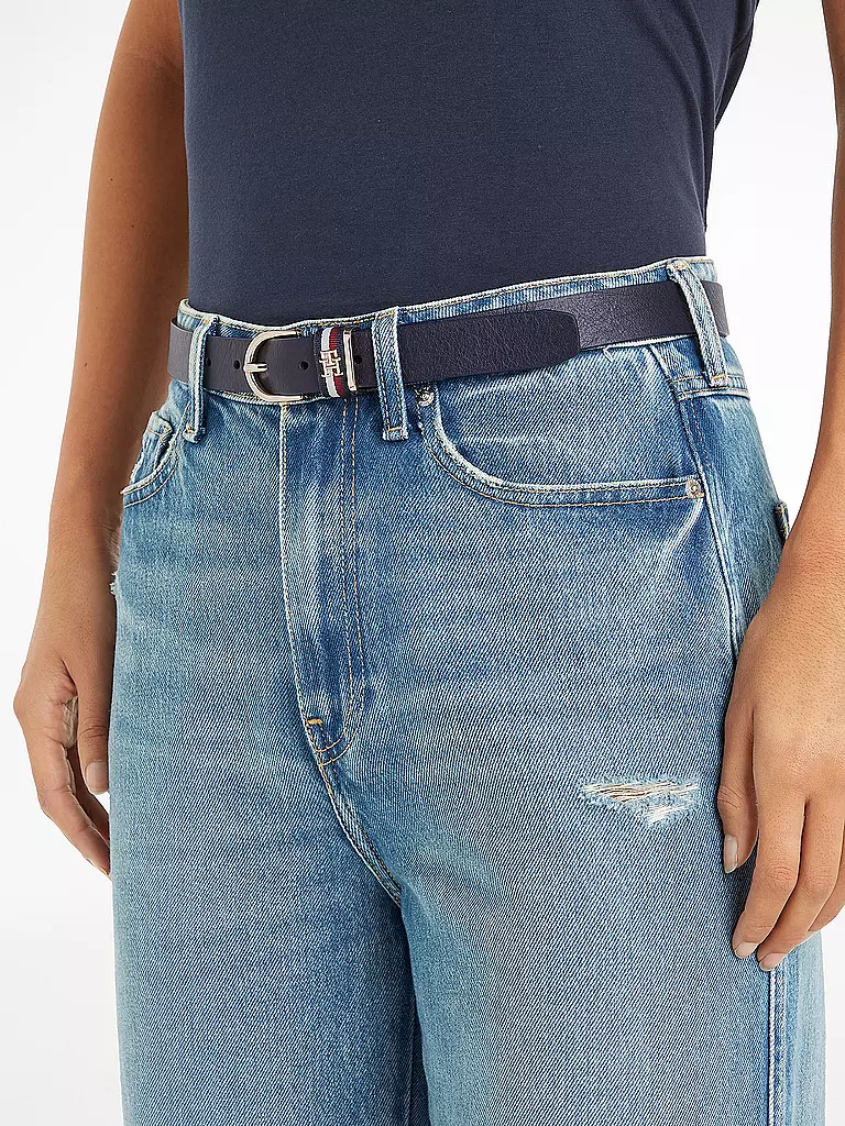 TOMMY HILFIGER | Ledergürtel | Blu scuro