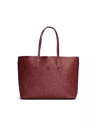 TOMMY HILFIGER | Ledertasche - Shopper TH MONOPLAY LEATHER TOTE | Rosso