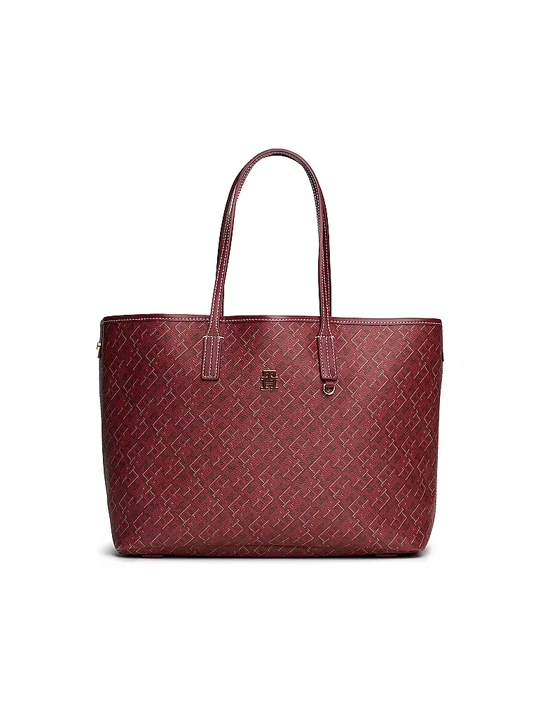 TOMMY HILFIGER | Ledertasche - Shopper TH MONOPLAY LEATHER TOTE | Rosso