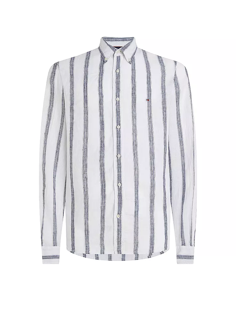 TOMMY HILFIGER | Leinenhemd Slim Fit  | Bianco