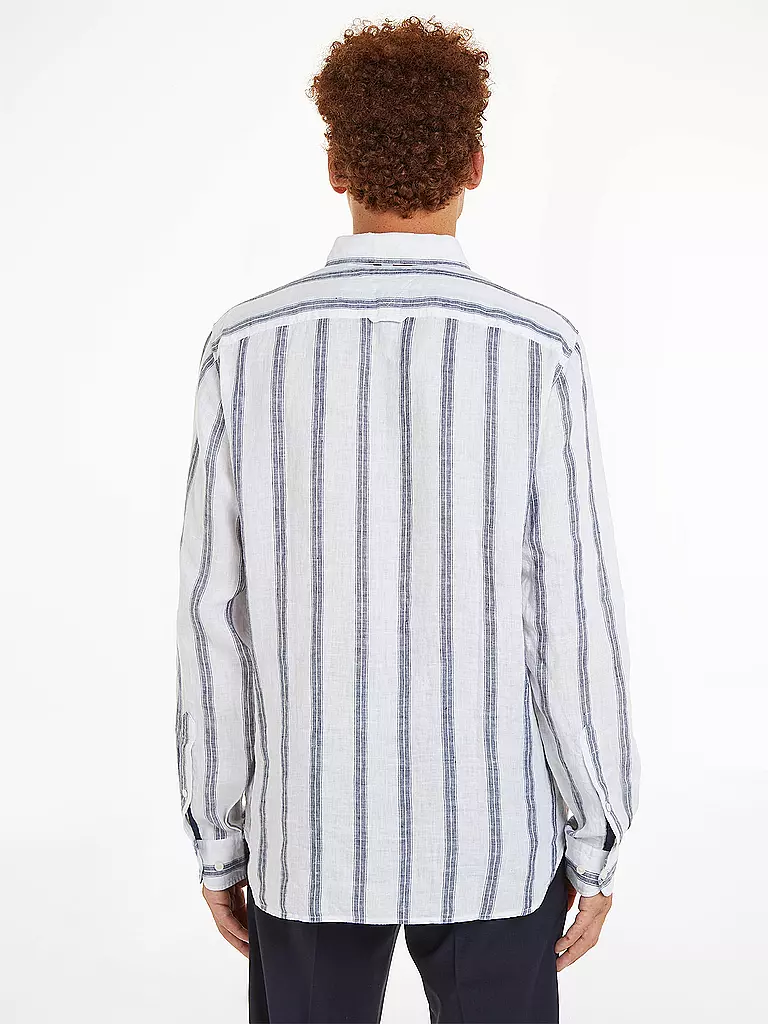 TOMMY HILFIGER | Leinenhemd Slim Fit  | Bianco