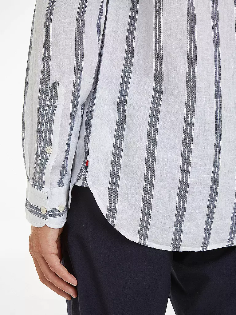 TOMMY HILFIGER | Leinenhemd Slim Fit  | Bianco