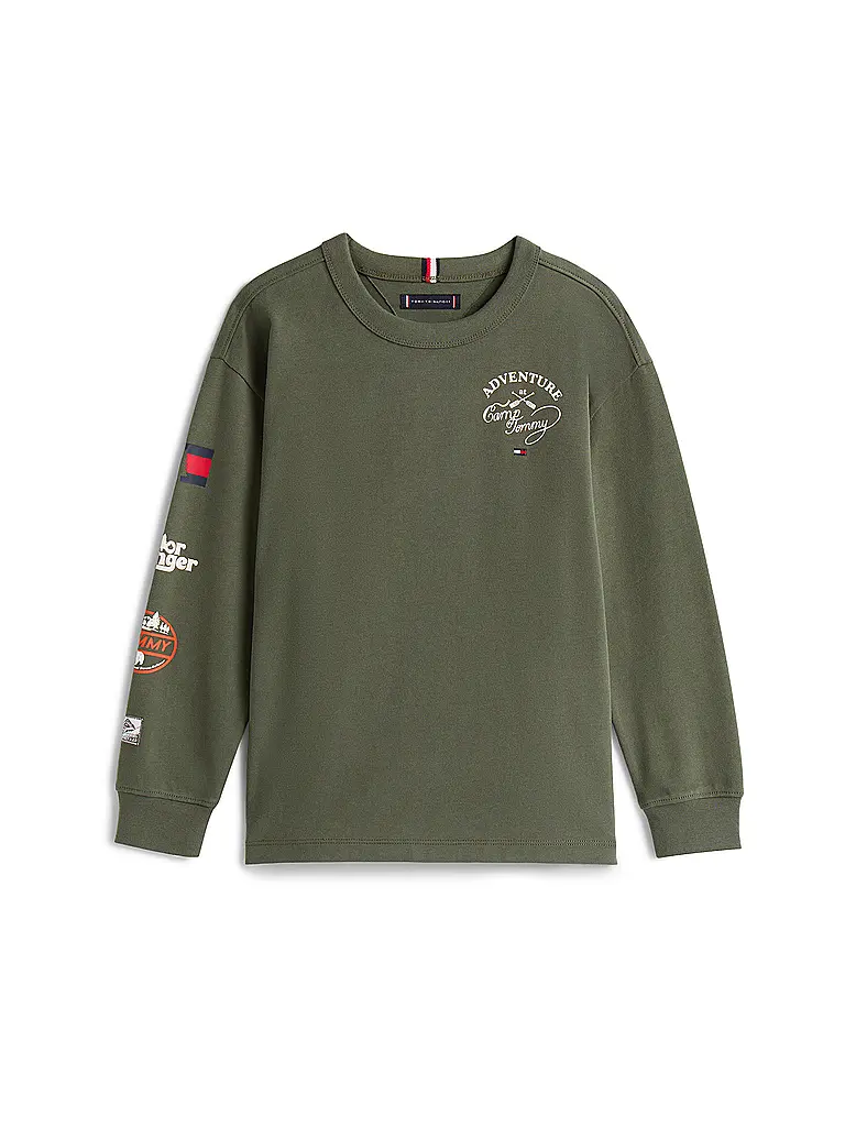 TOMMY HILFIGER | Maglietta a maniche lunghe da ragazzo | Oliva