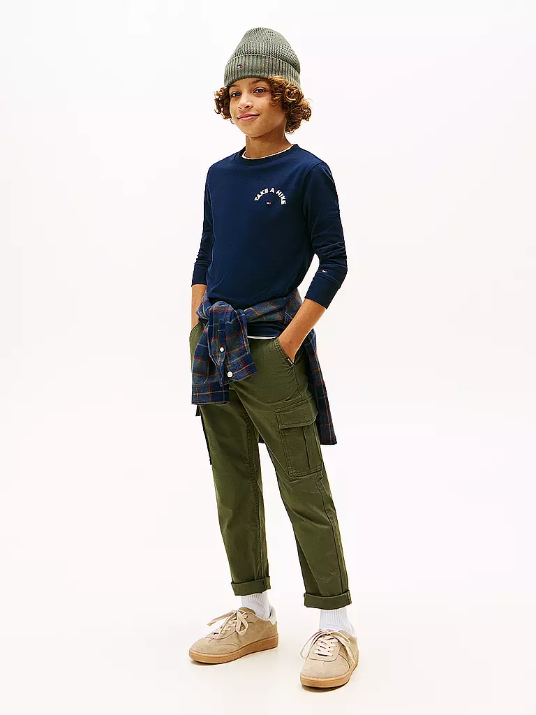 TOMMY HILFIGER | Maglietta a maniche lunghe da ragazzo | Blu scuro