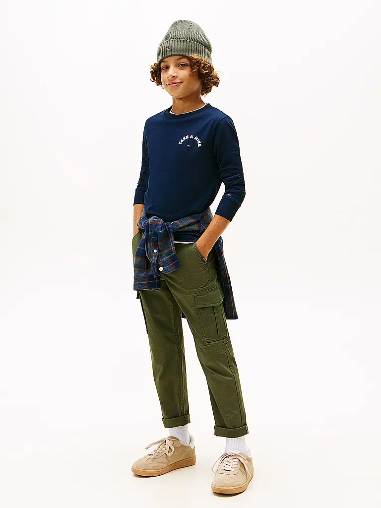 TOMMY HILFIGER | Maglietta a maniche lunghe da ragazzo | Blu scuro