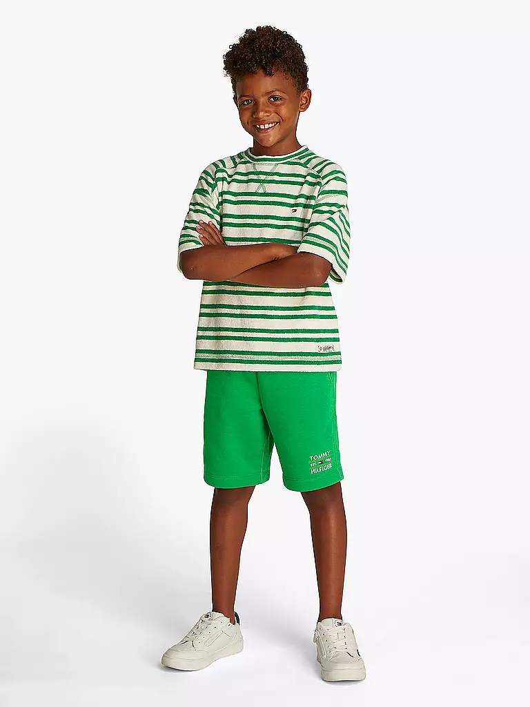 TOMMY HILFIGER | Pantaloncini sportivi in felpa da ragazzo | Verde
