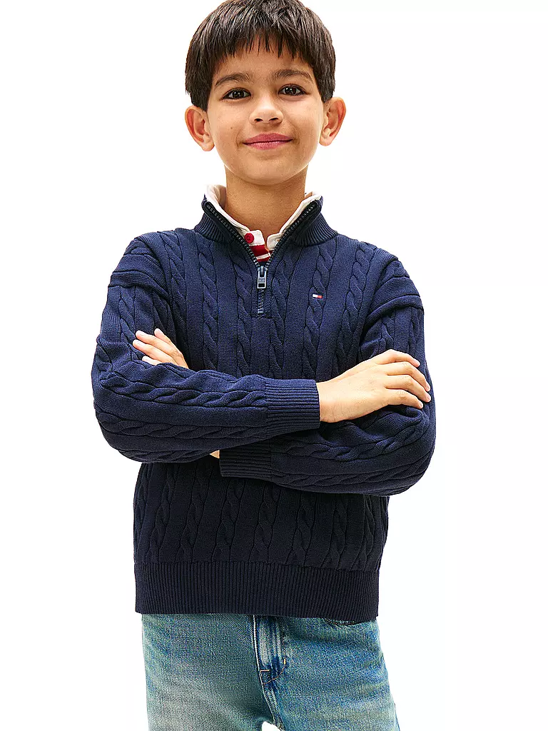 TOMMY HILFIGER | Pullover da ragazzo | Blu scuro