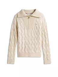 TOMMY HILFIGER | Pullover Troyer | Beige