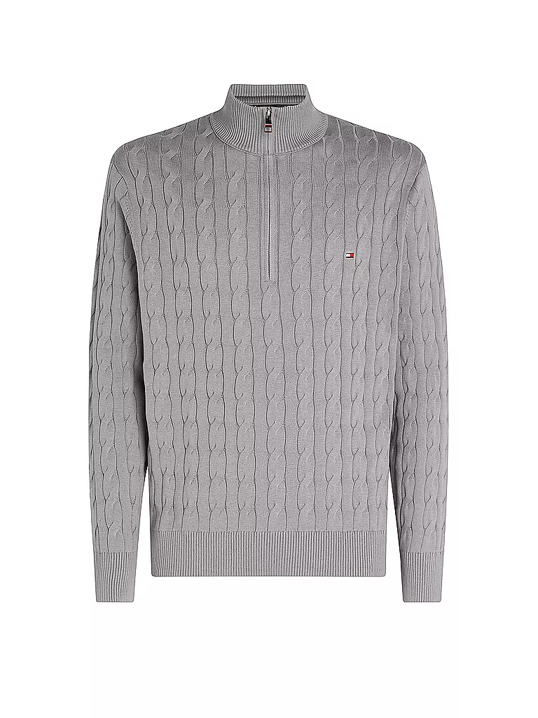 TOMMY HILFIGER | Pullover Troyer | Grigio