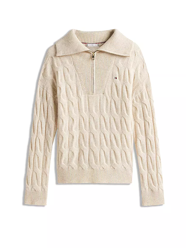 TOMMY HILFIGER | Pullover Troyer | Beige