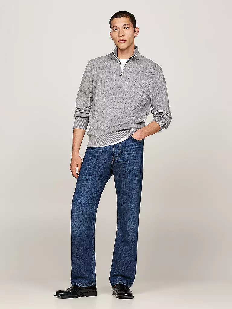 TOMMY HILFIGER | Pullover Troyer | Grigio