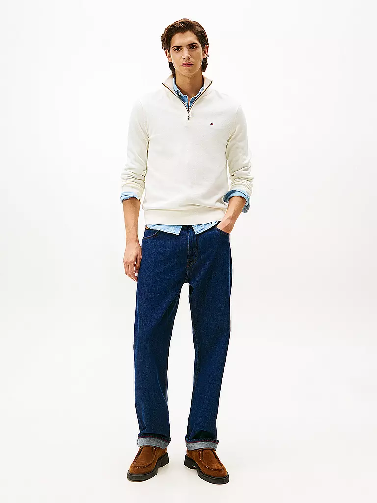 TOMMY HILFIGER | Pullover Troyer | Crema