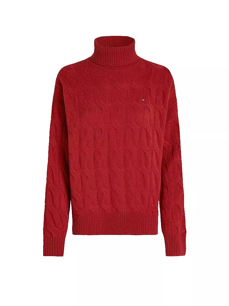 TOMMY HILFIGER | Rollkragenpullover  | Rosso